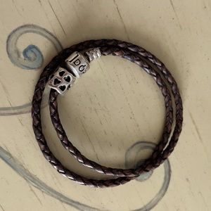 Pandora Brown Leather Bracelet